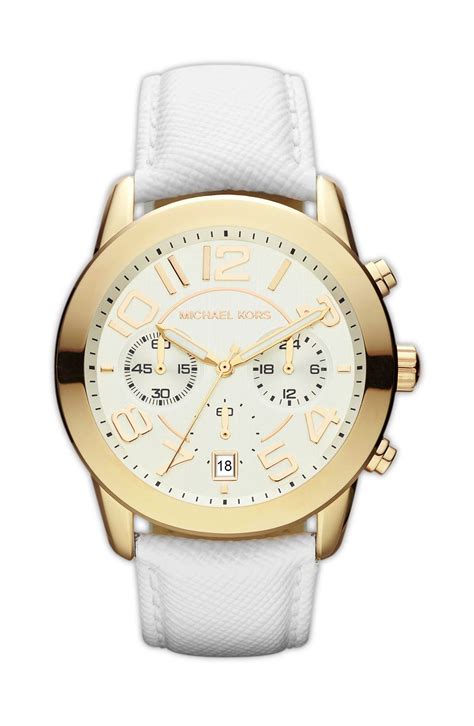 michael kors chronograph with leather band|Michael Kors black chronograph watch.